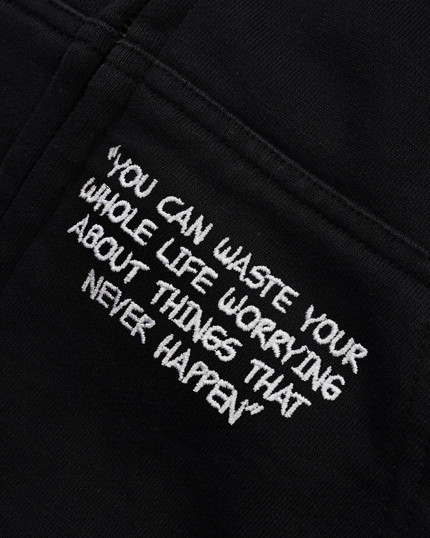 Patches Zip-Thru Hood, Washed Black