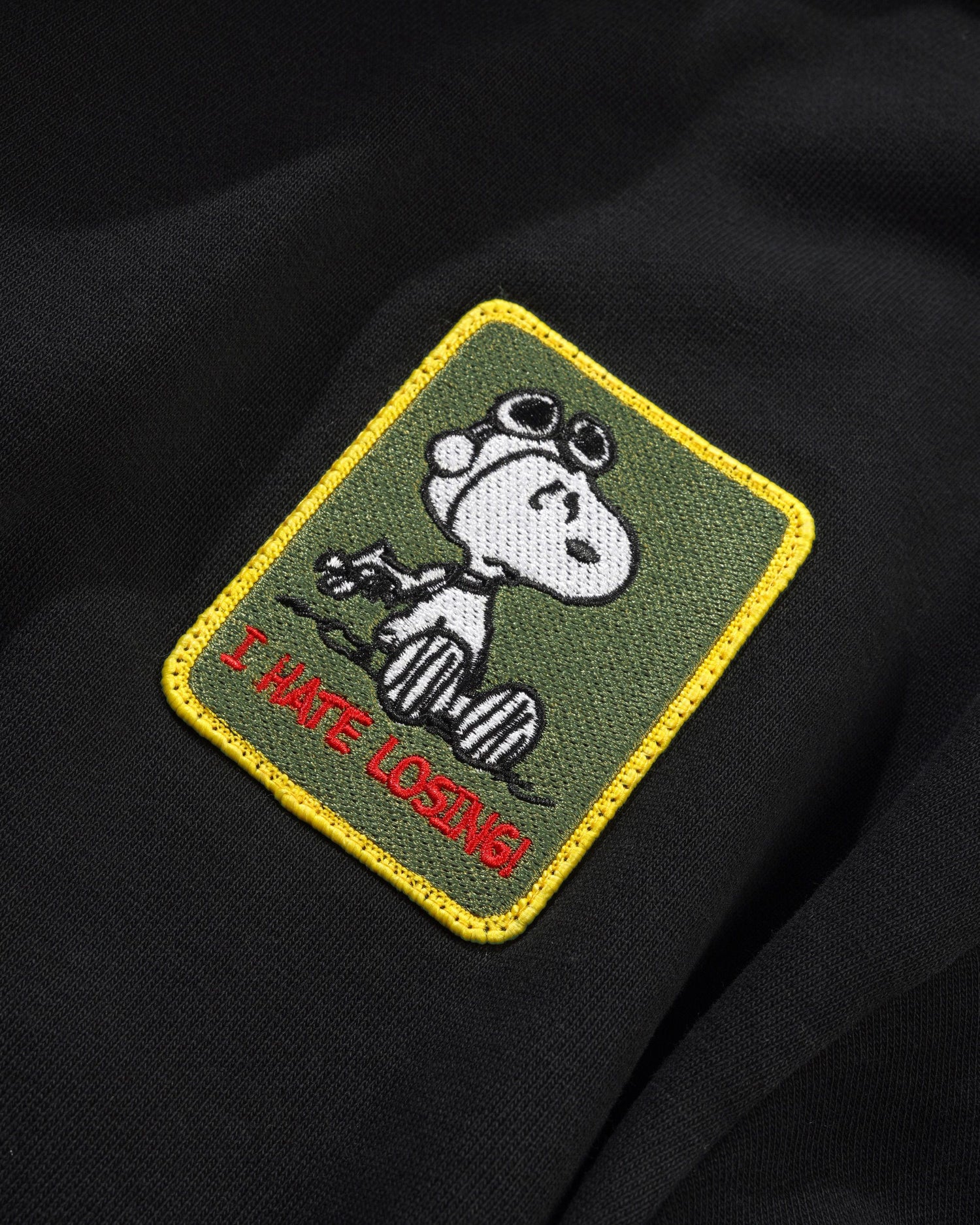 Patches Zip-Thru Hood, Washed Black