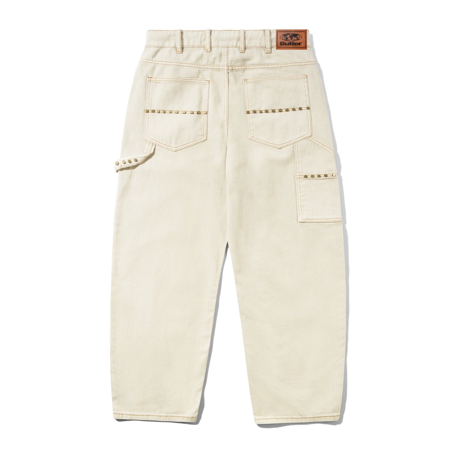 Rivet Denim Jeans, Bone