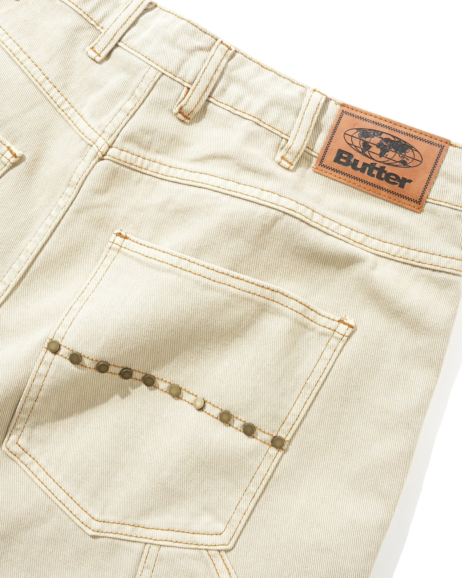 Rivet Denim Jeans, Bone