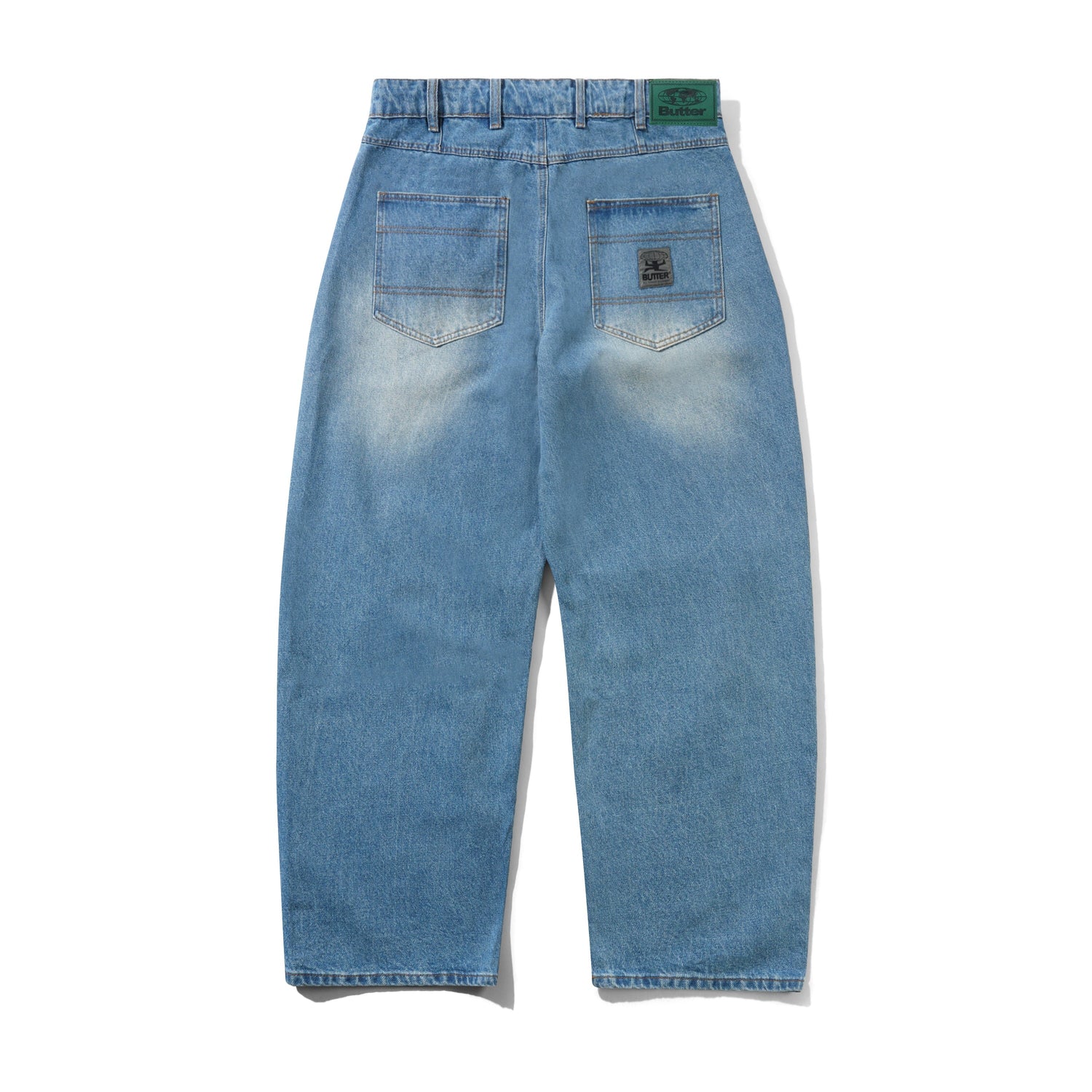 Wide Cut Denim Jeans, Worn Indigo