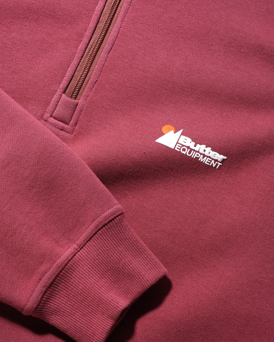 Pigment Dye 1/4 Zip Pullover, Rhubarb
