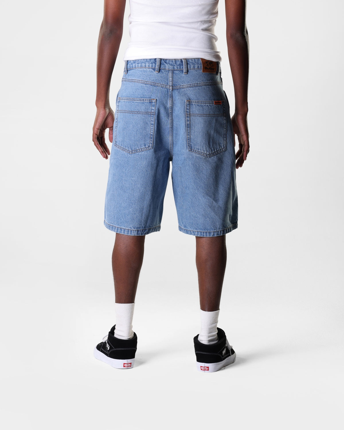 Baggy Denim Shorts, Washed Indigo