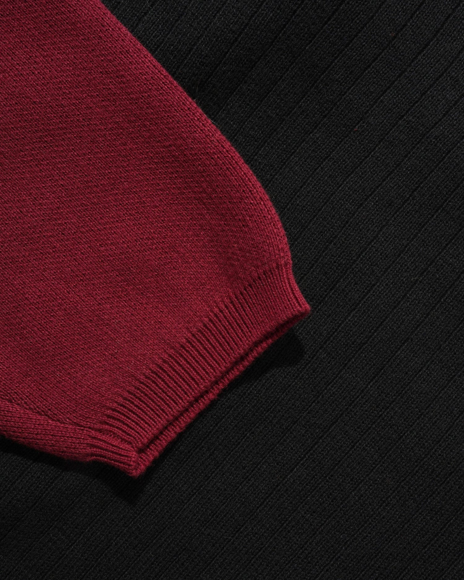 Abseil Knit Sweater, Black / Burgundy