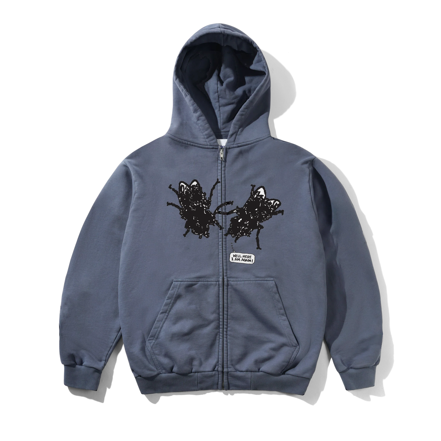 Again Zip-Thru Hood, Stone Blue
