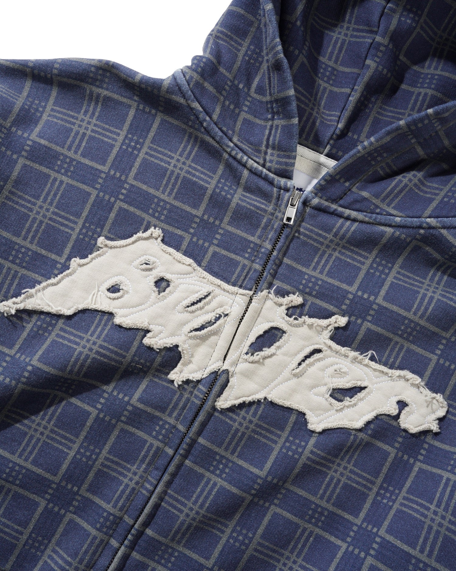 Amplify Zip-Thru Hood, Washed Navy Plaid