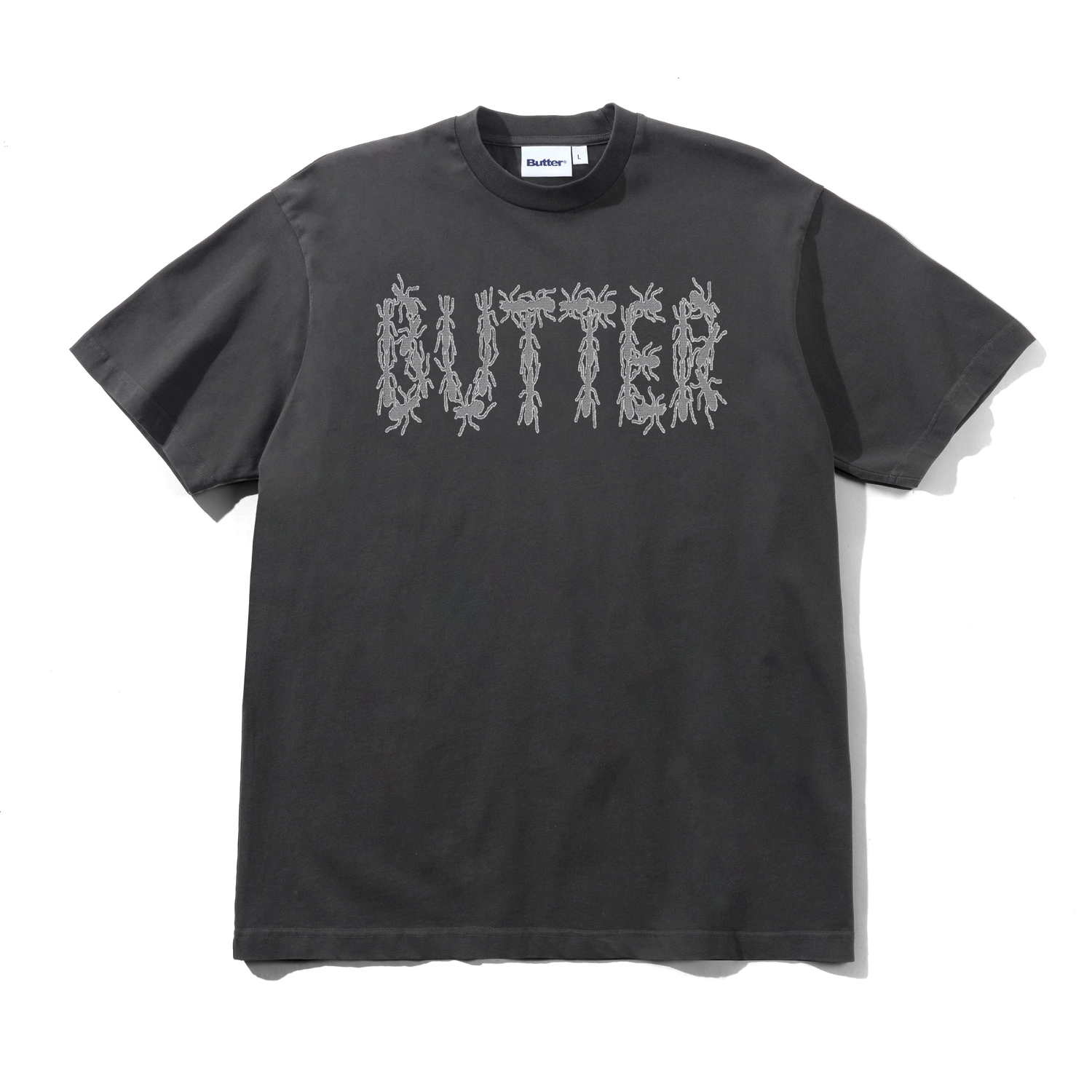 Ants Tee, Washed Black