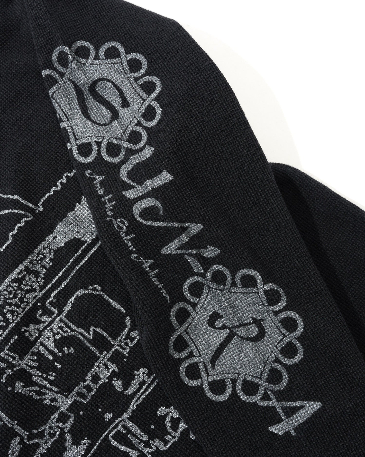 Arkestra L/S Waffle Top, Washed Black