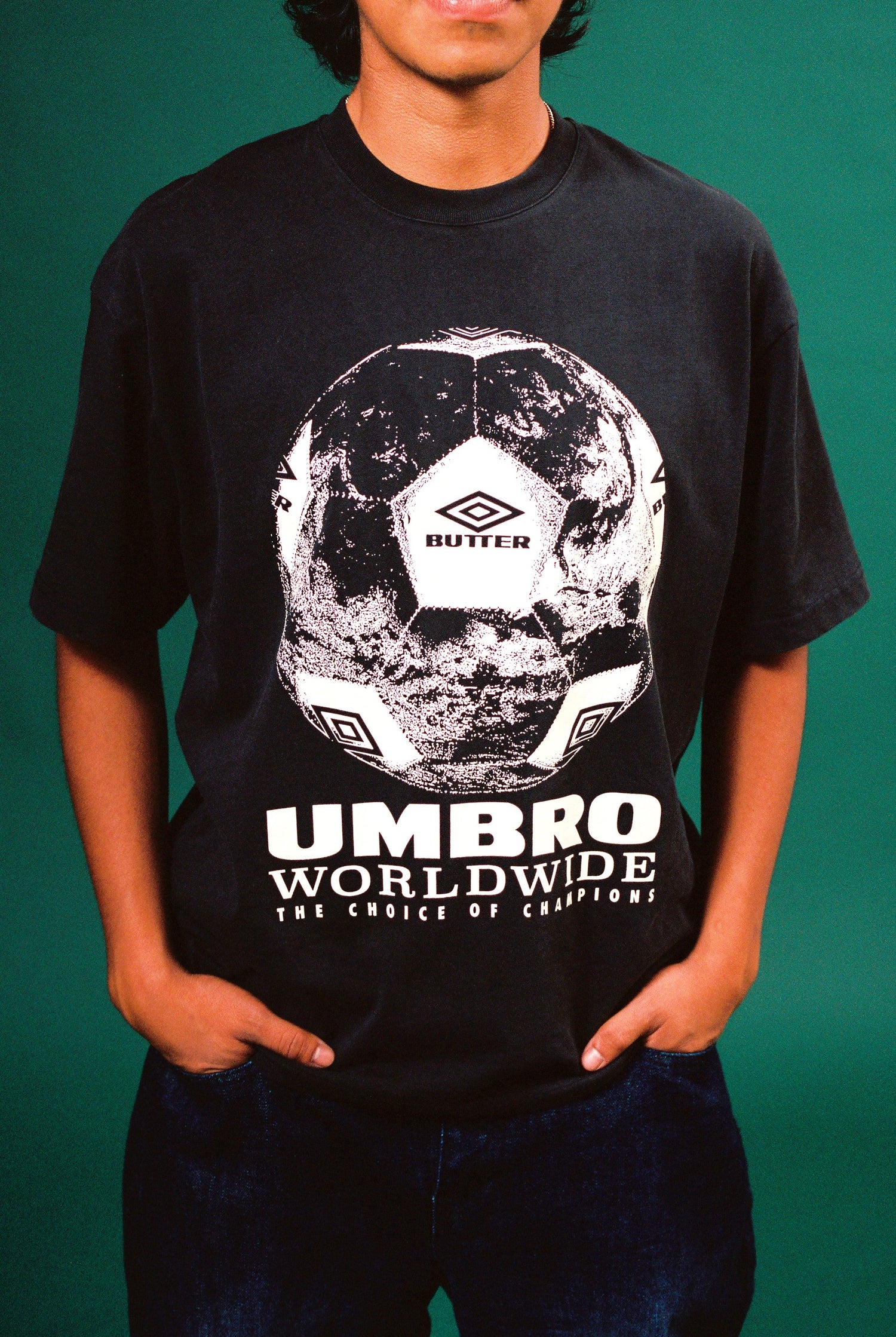 World Game Tee, Washed Black