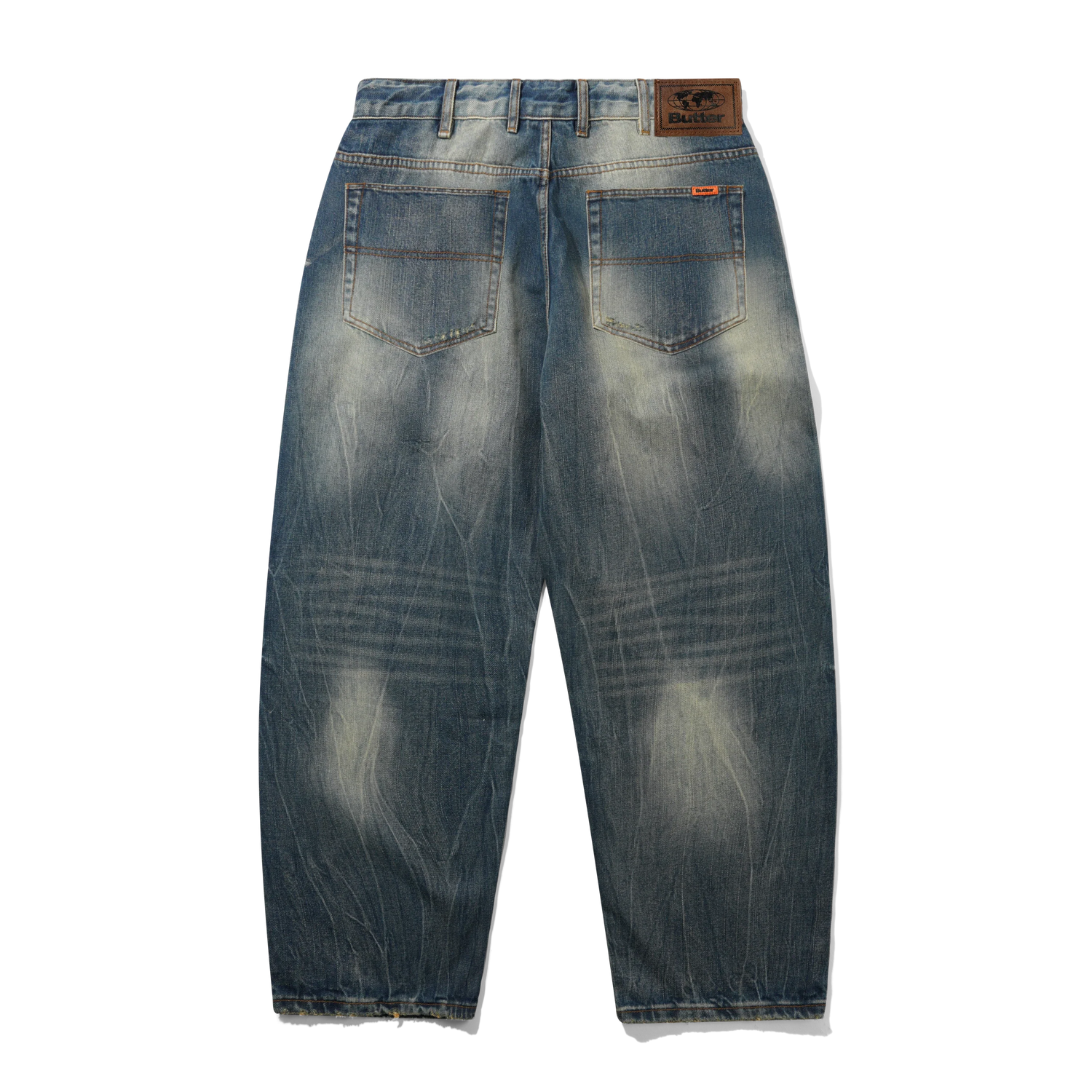Baggy Denim Jeans, Distressed Selvedge