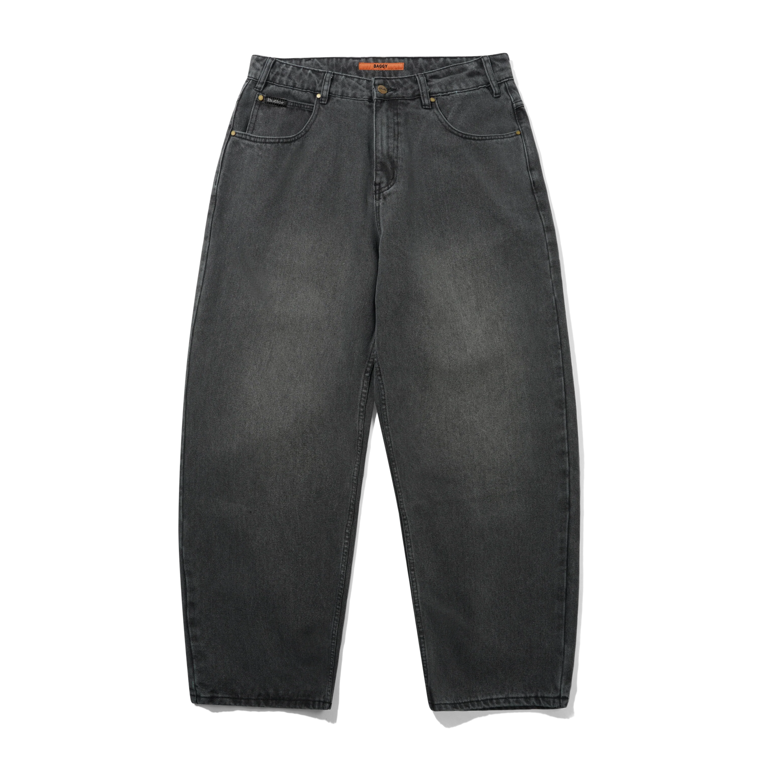 Baggy Denim Jeans, Faded Black