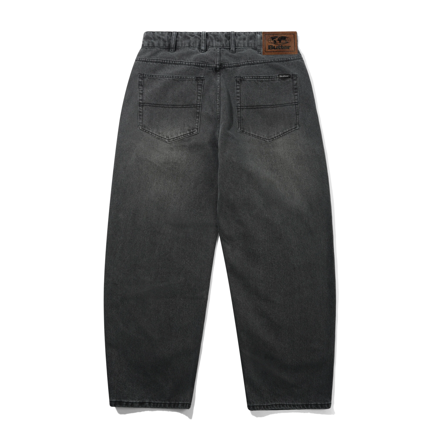 Baggy Denim Jeans, Faded Black