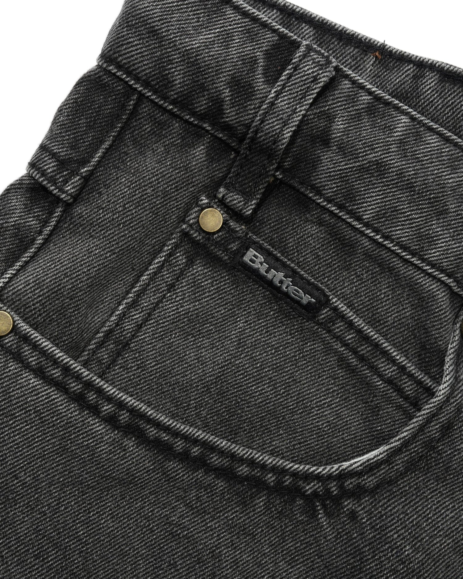 Baggy Denim Jeans, Faded Black