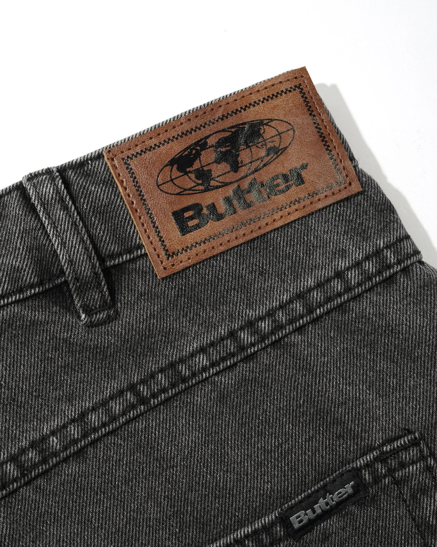 Baggy Denim Jeans, Faded Black