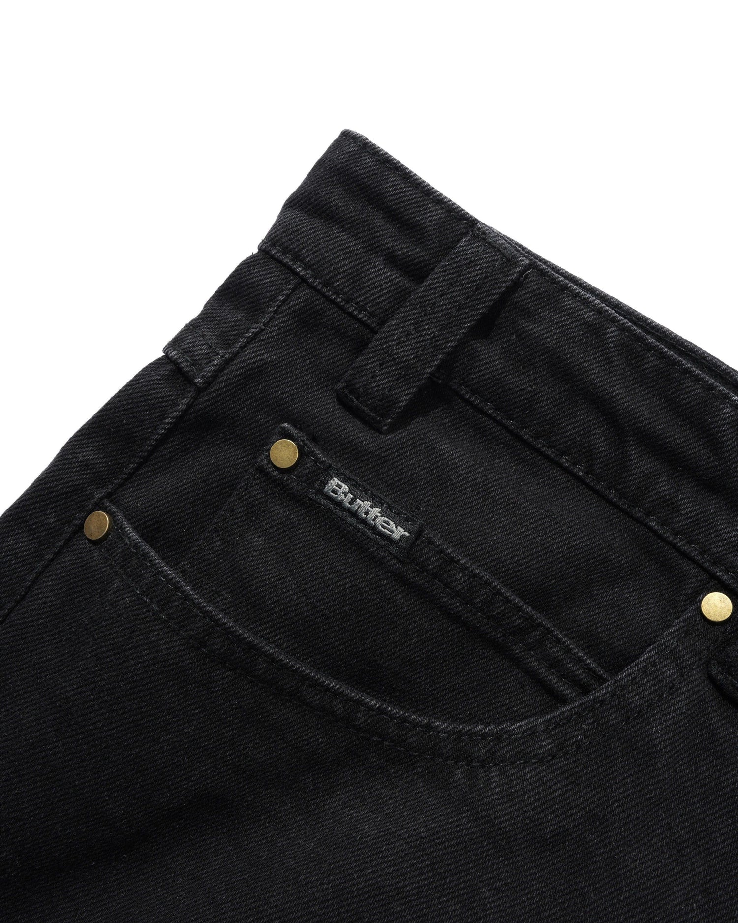 Baggy Denim Jeans, Flat Black
