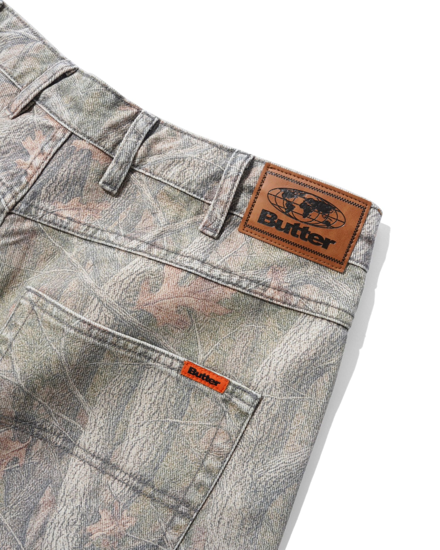 Baggy Denim Jeans, Forest Camo