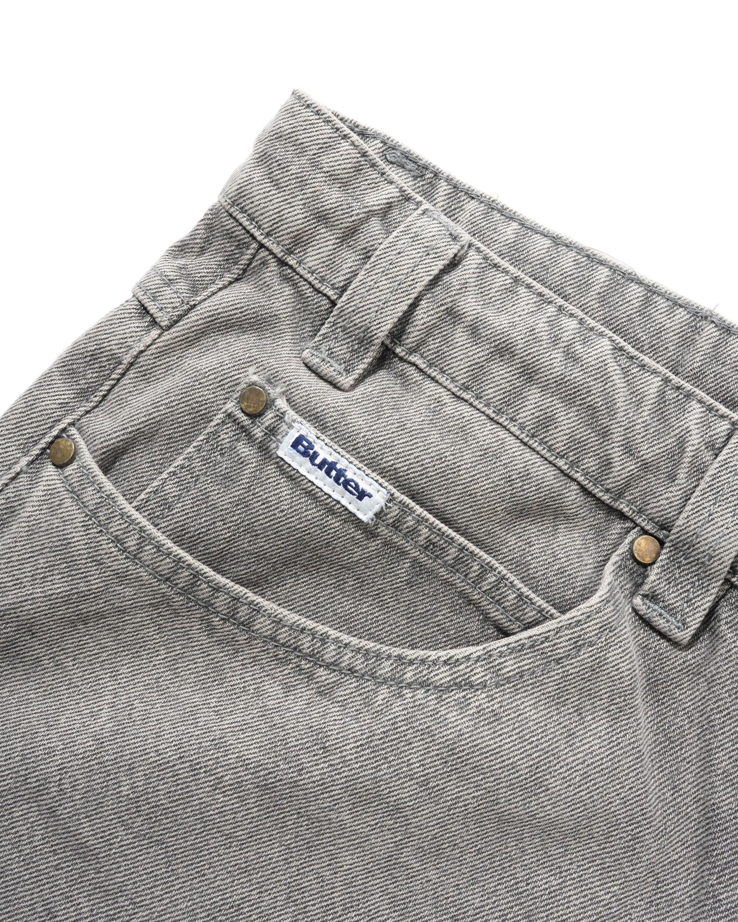 Baggy Denim Jeans, Grey Wash