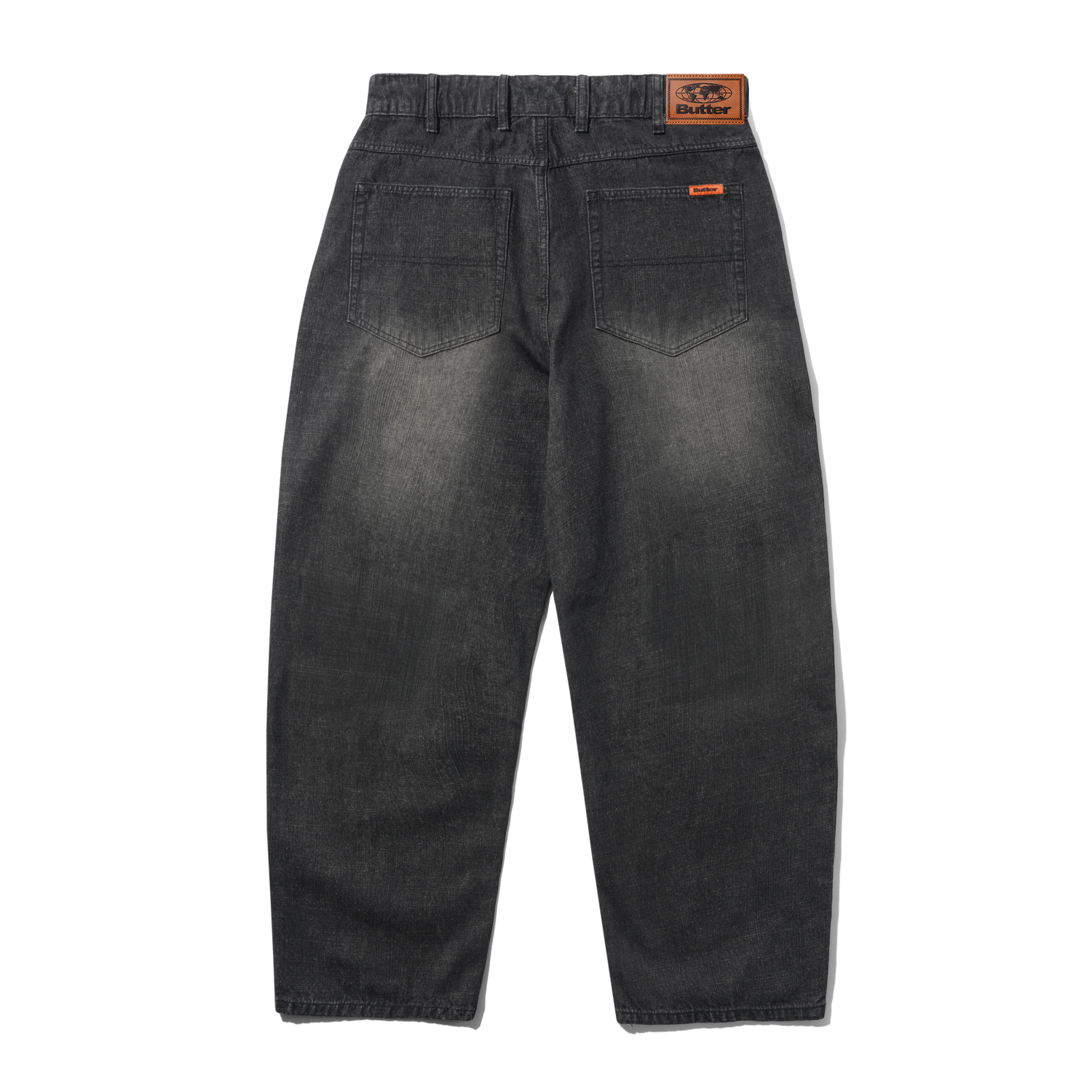 Baggy Denim Jeans, Slub Black