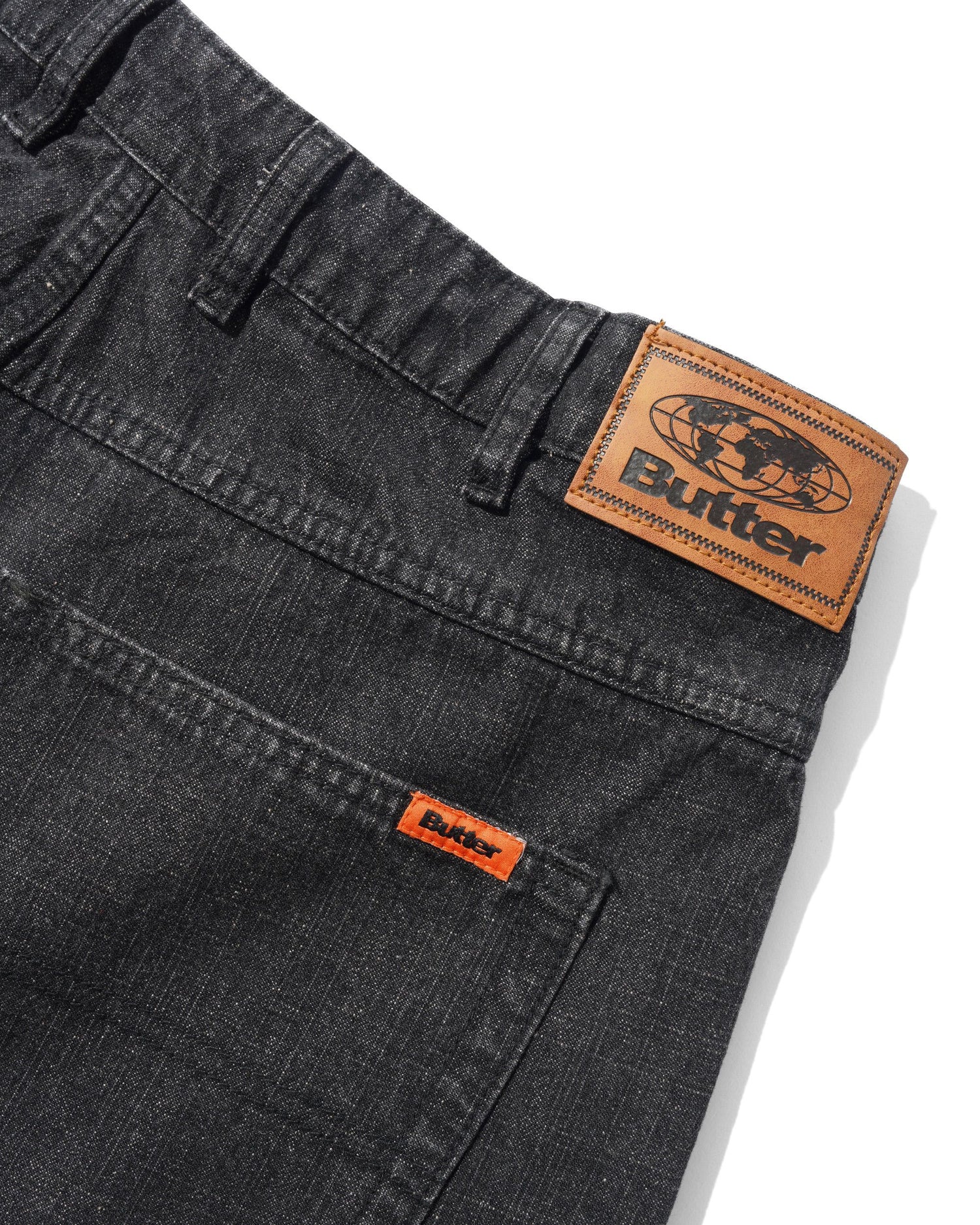 Baggy Denim Jeans, Slub Black