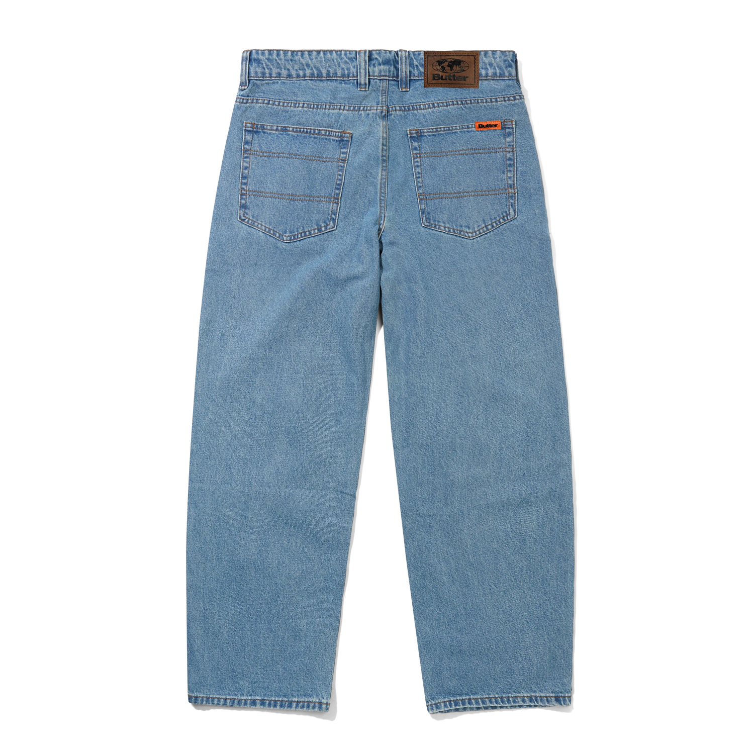 Baggy Denim Jeans, Washed Indigo