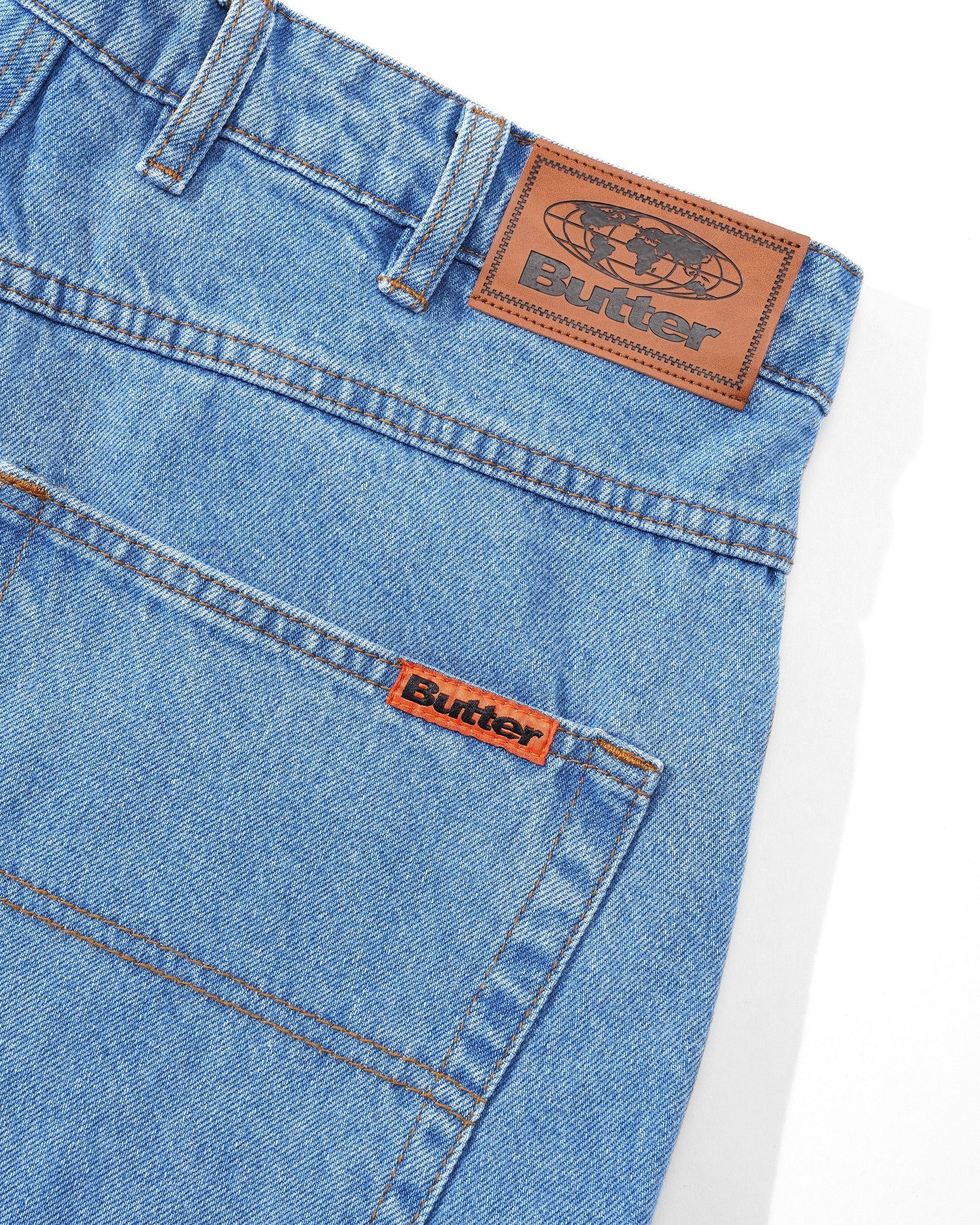 Baggy Denim Jeans, Washed Indigo