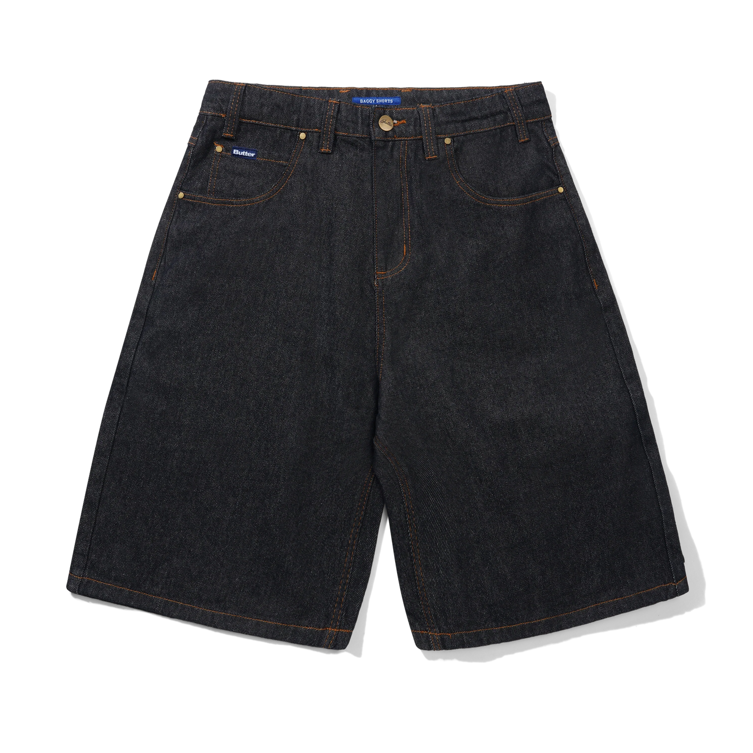 Baggy Denim Shorts, Raw Indigo