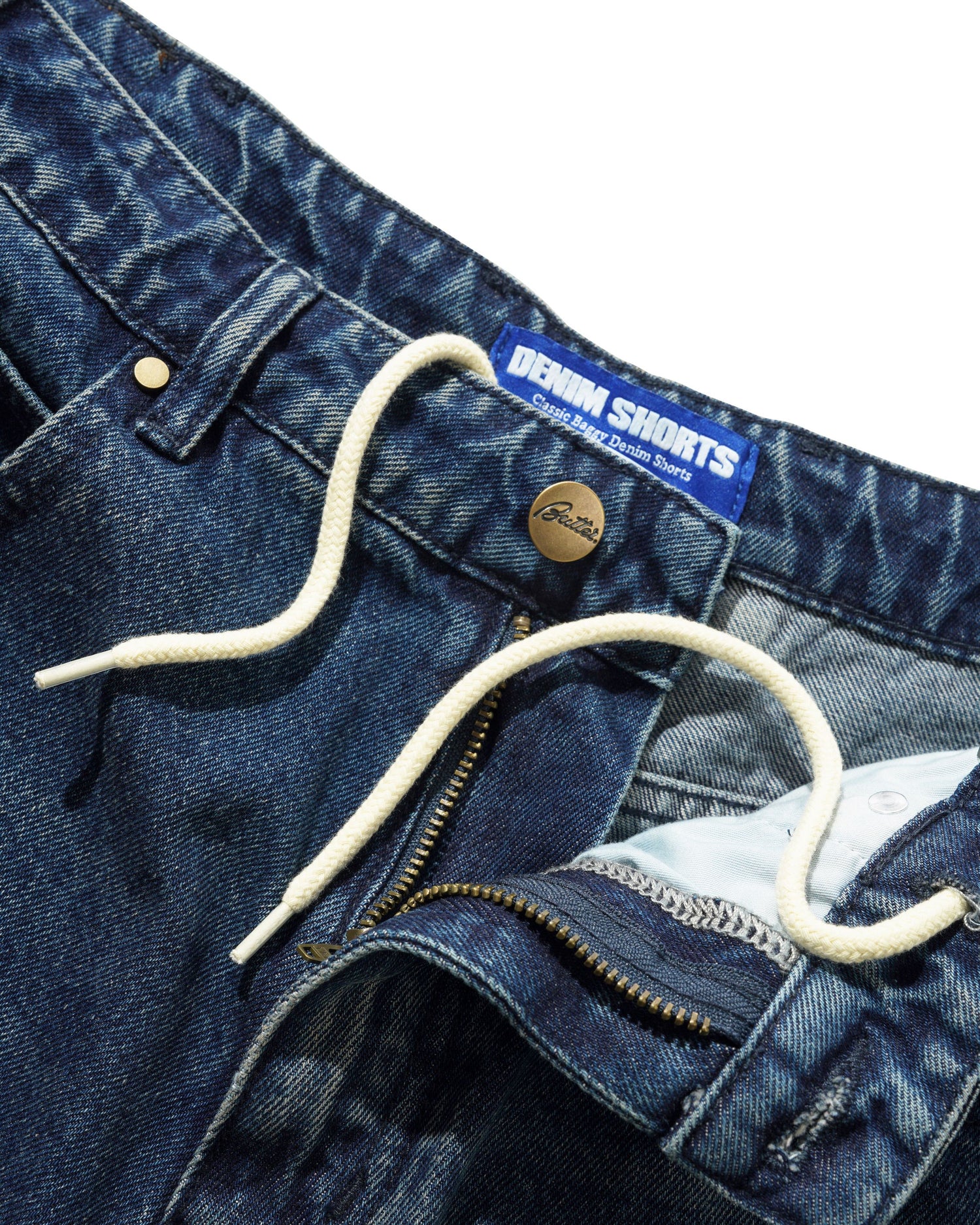 Baggy Denim Shorts, Vintage Indigo Wash