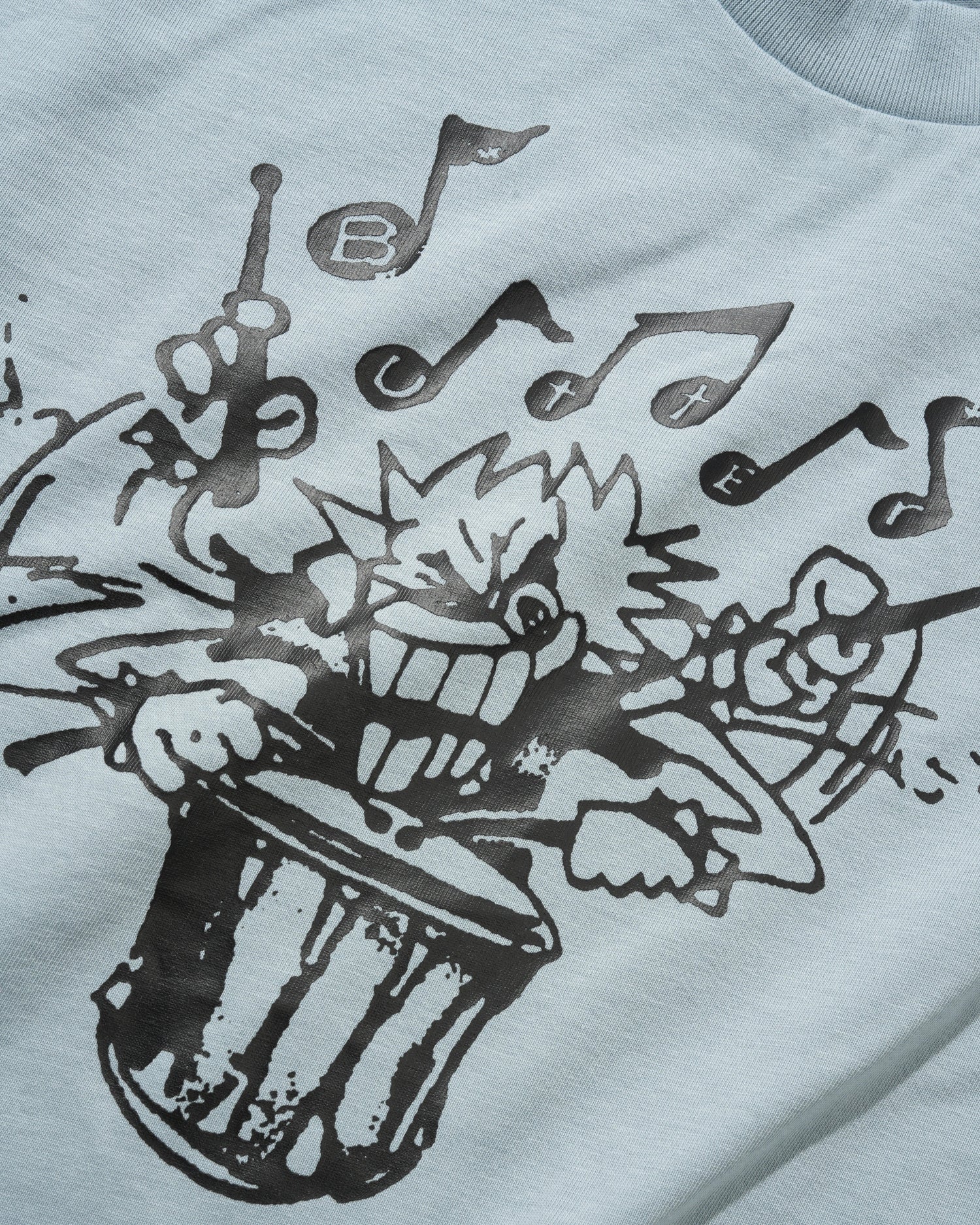 Blaring Tee, Grey Blue