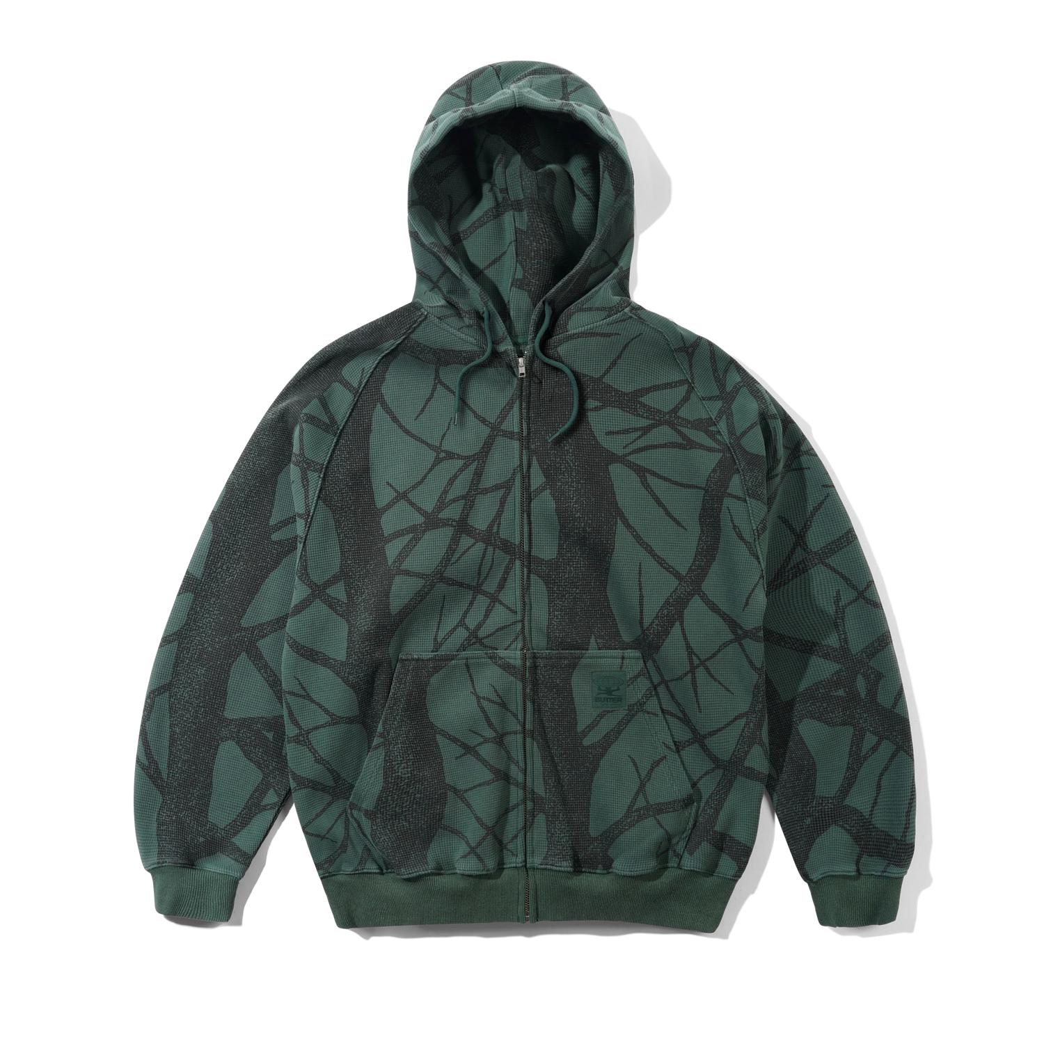 Bleach Waffle Zip-Thru Hood, Branch Camo