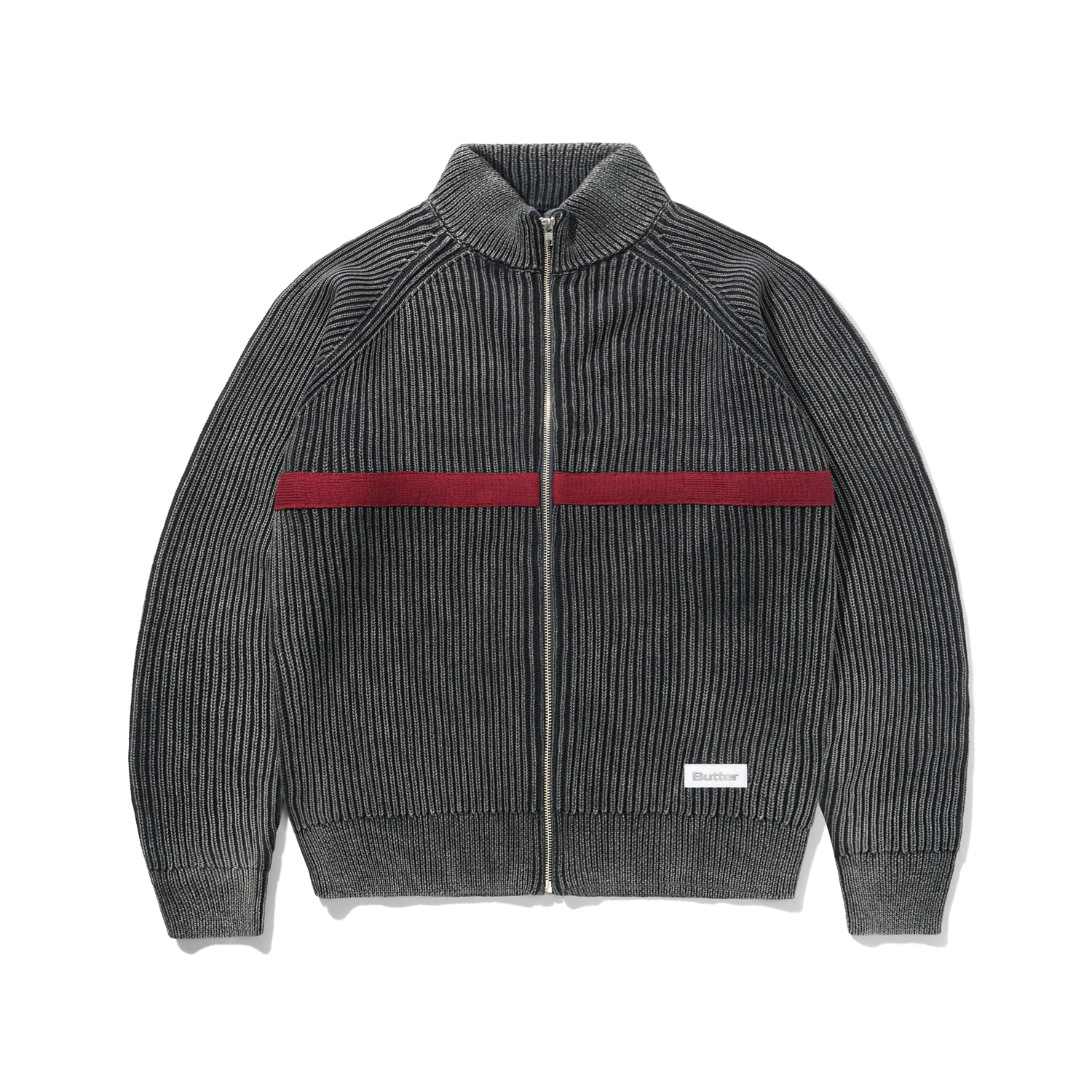 Bleach Zip-Thru Knit, Navy