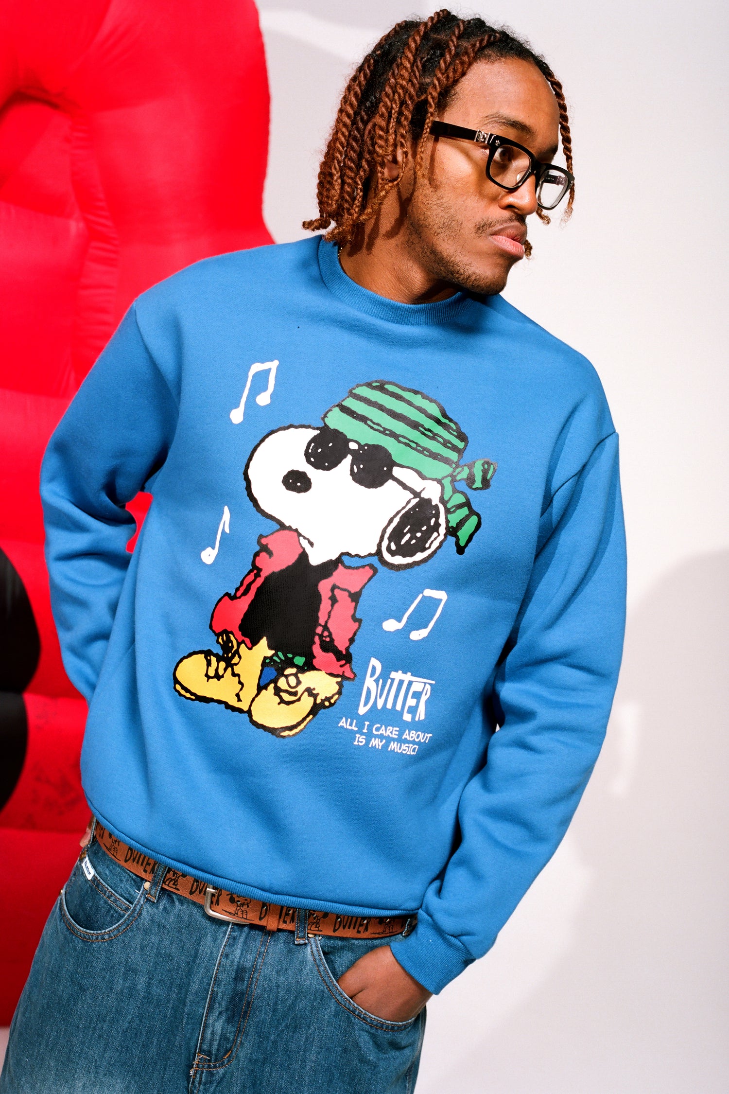 Music Crewneck, Royal