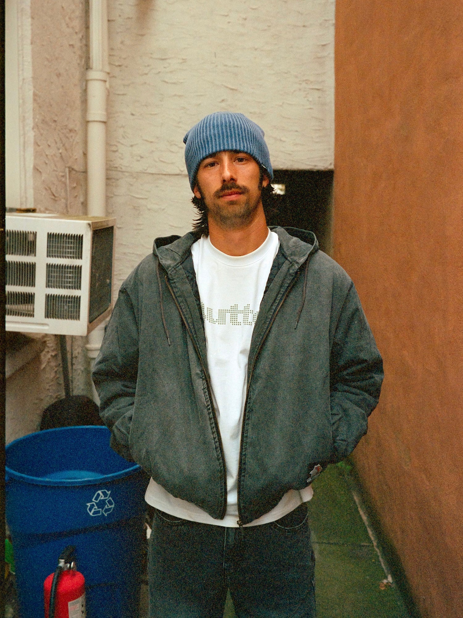 Ribbed Skully Beanie, Washed Dusk
