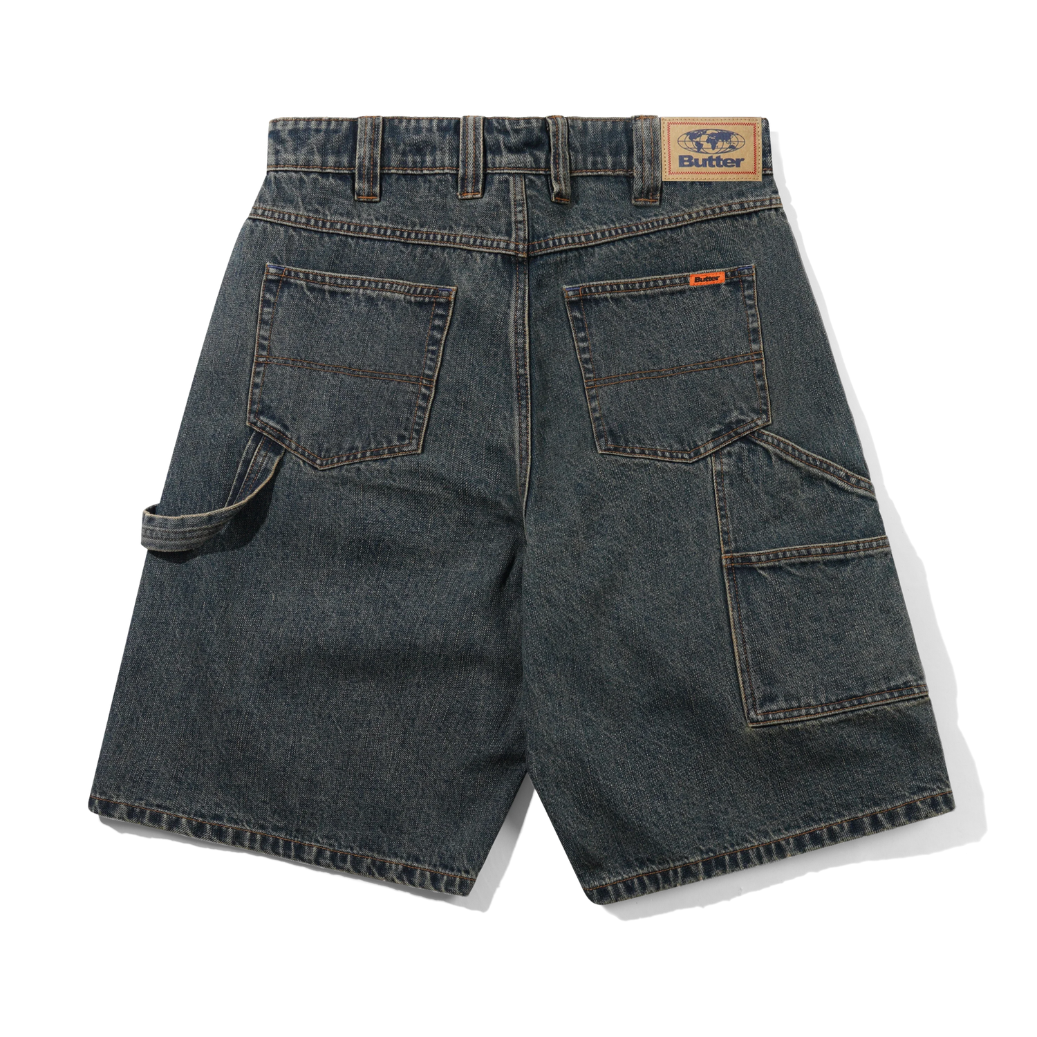 Carpenter Shorts, Dirty Indigo Wash