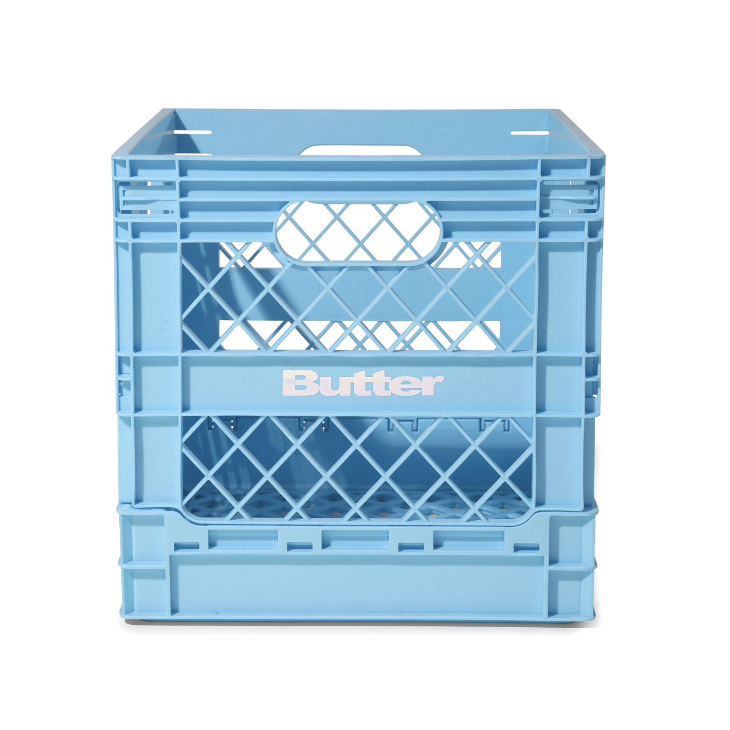 Collapsable Record Crate, Sky Blue