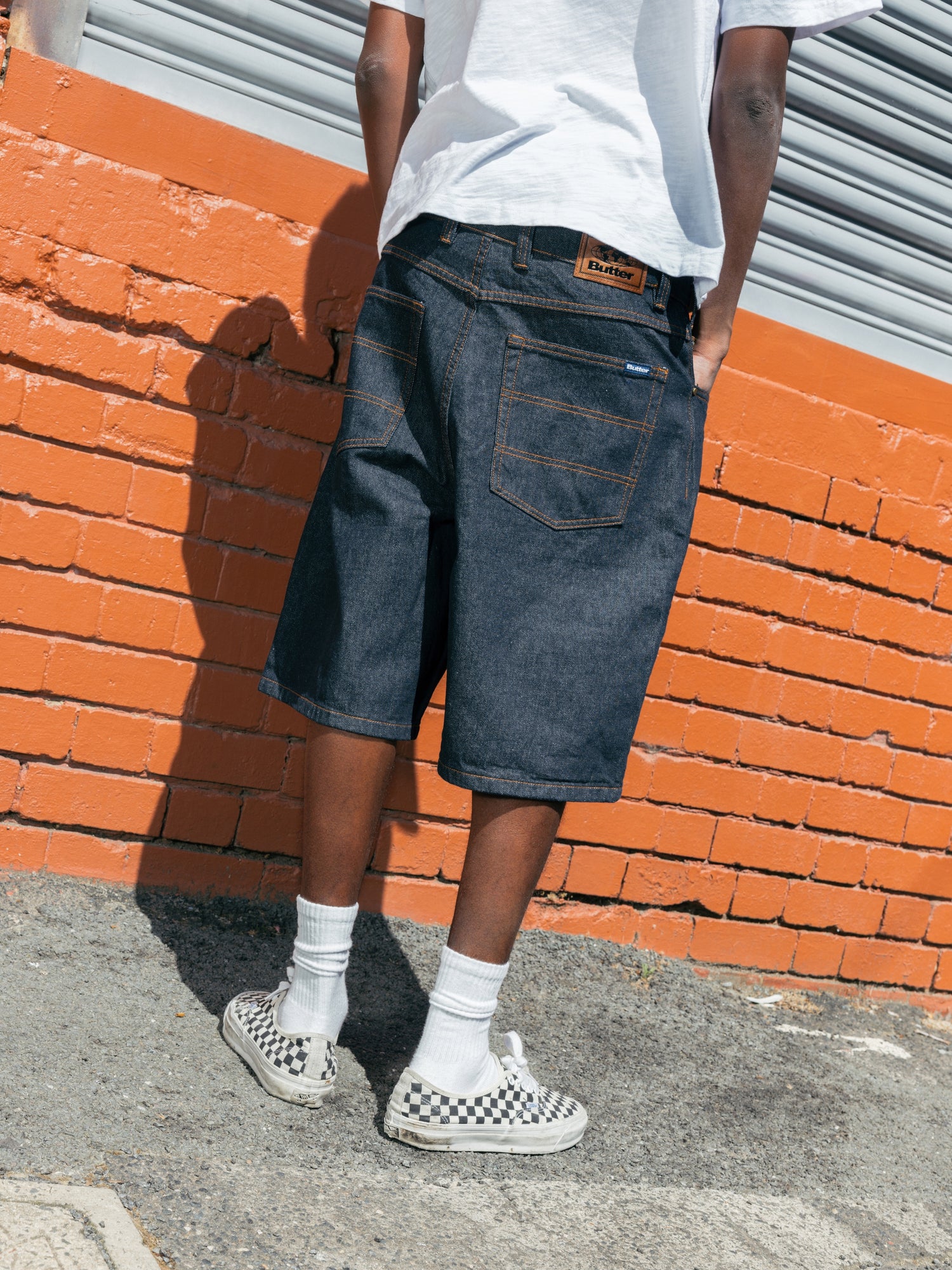 Baggy Denim Shorts, Raw Indigo