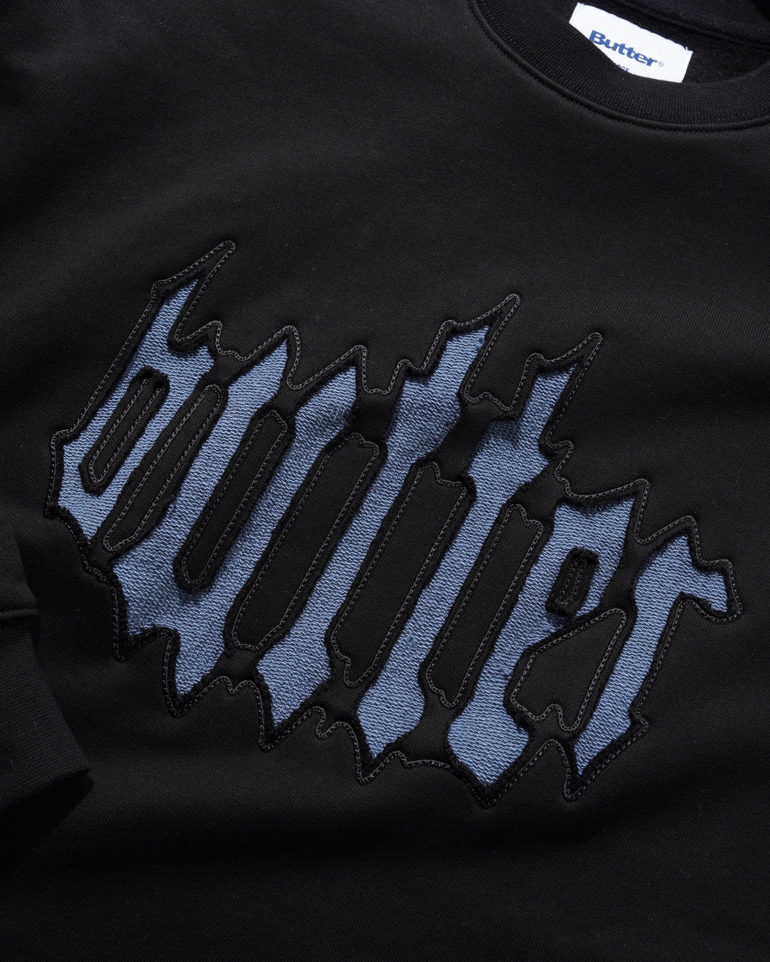 Cut Out Applique Crewneck, Black