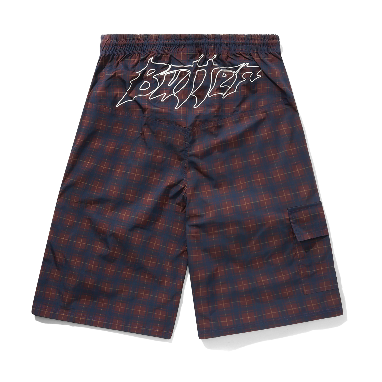 Amplify Boardshorts, Maroon Plaid