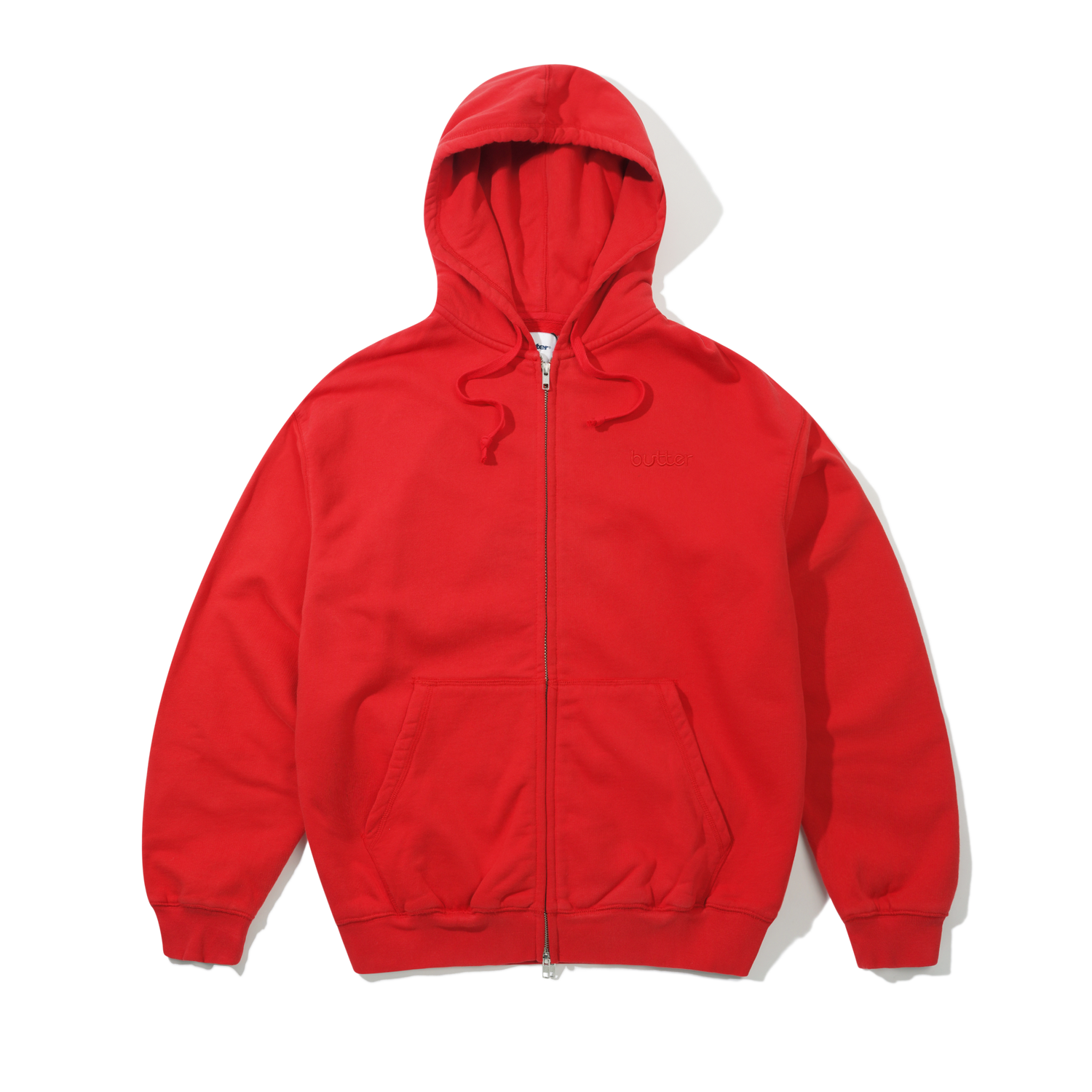 Alpine Zip-Thru Hood, Washed Red