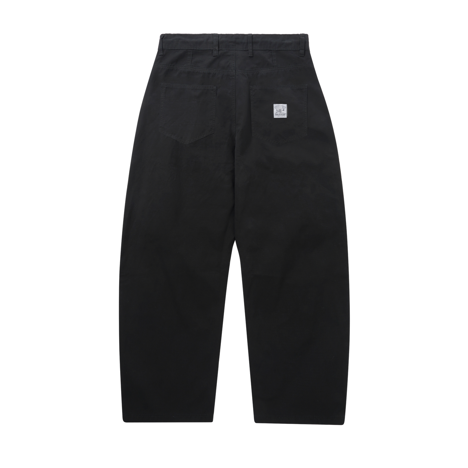 Wide Cut Ripstop Pants, Black