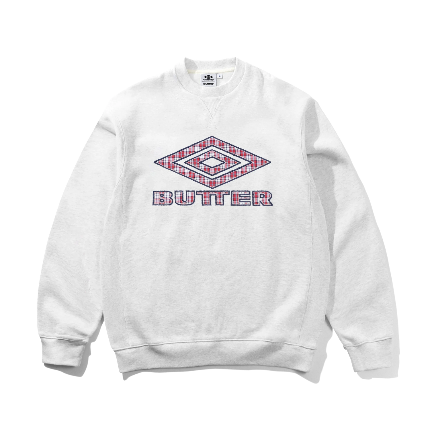 Diamond Applique Crewneck, Ash