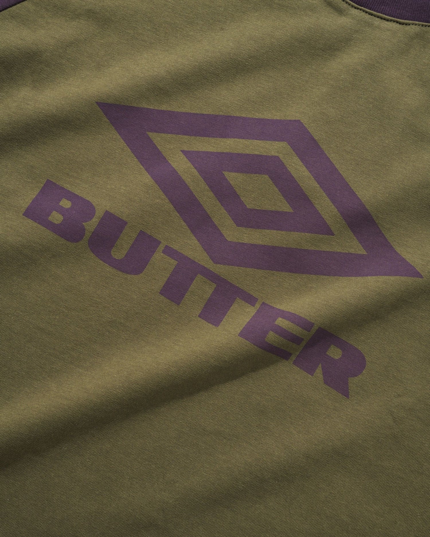 Diamond Logo Raglan Tee, Army / Eggplant