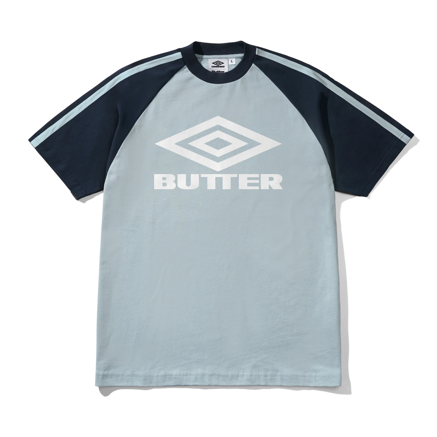 Diamond Logo Raglan Tee, Slate / Navy