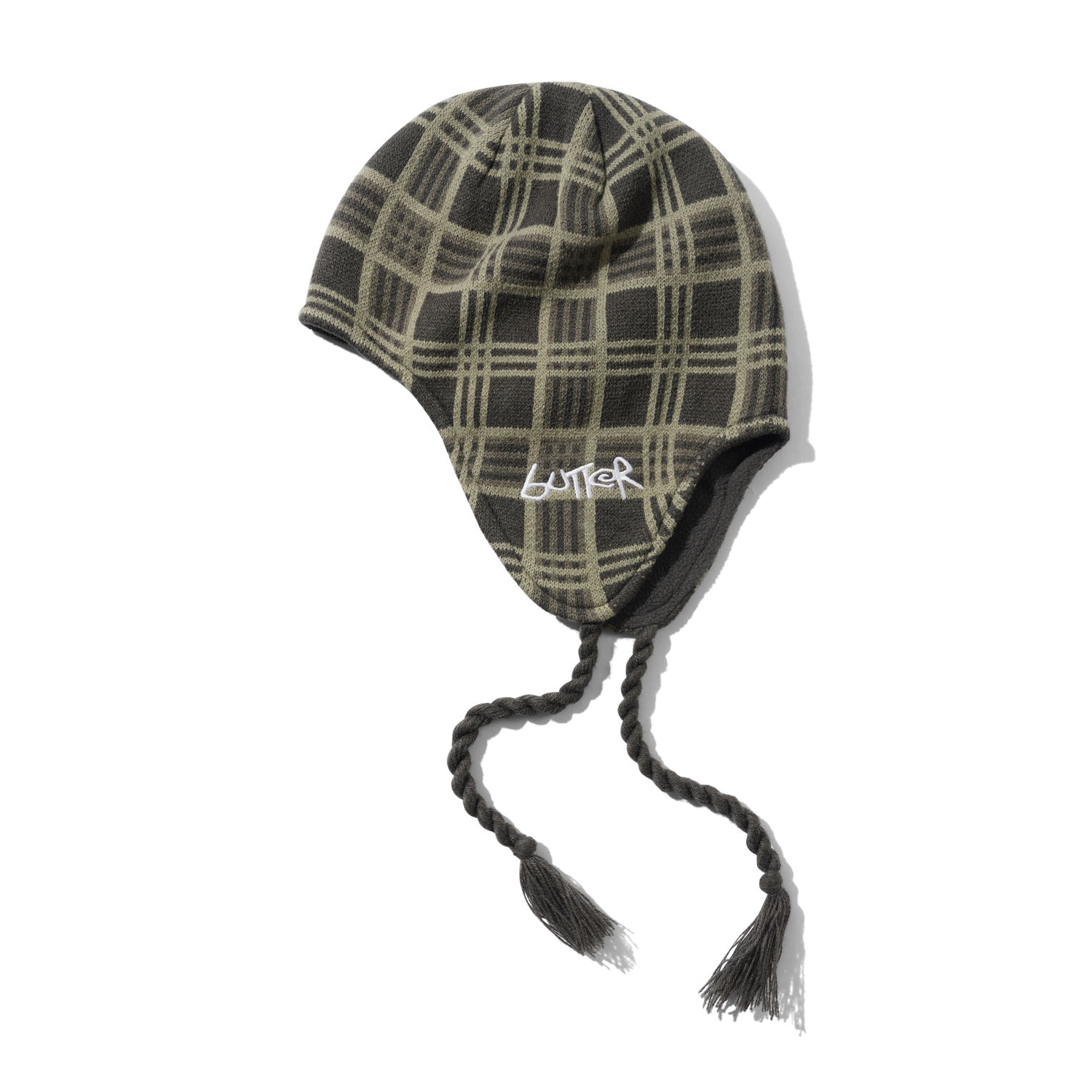 Ear Flap Beanie, Plaid