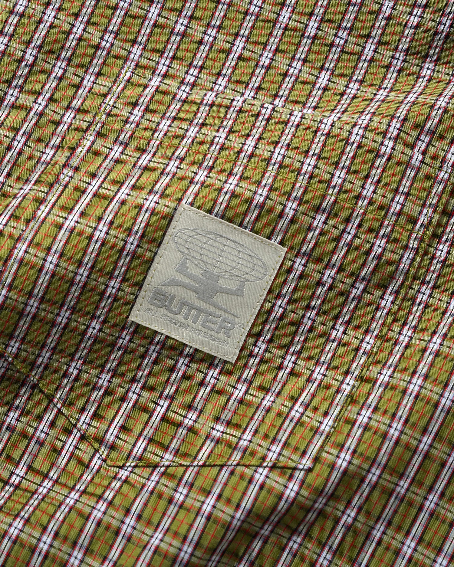Equipment S/S Shirt, Lime / Red