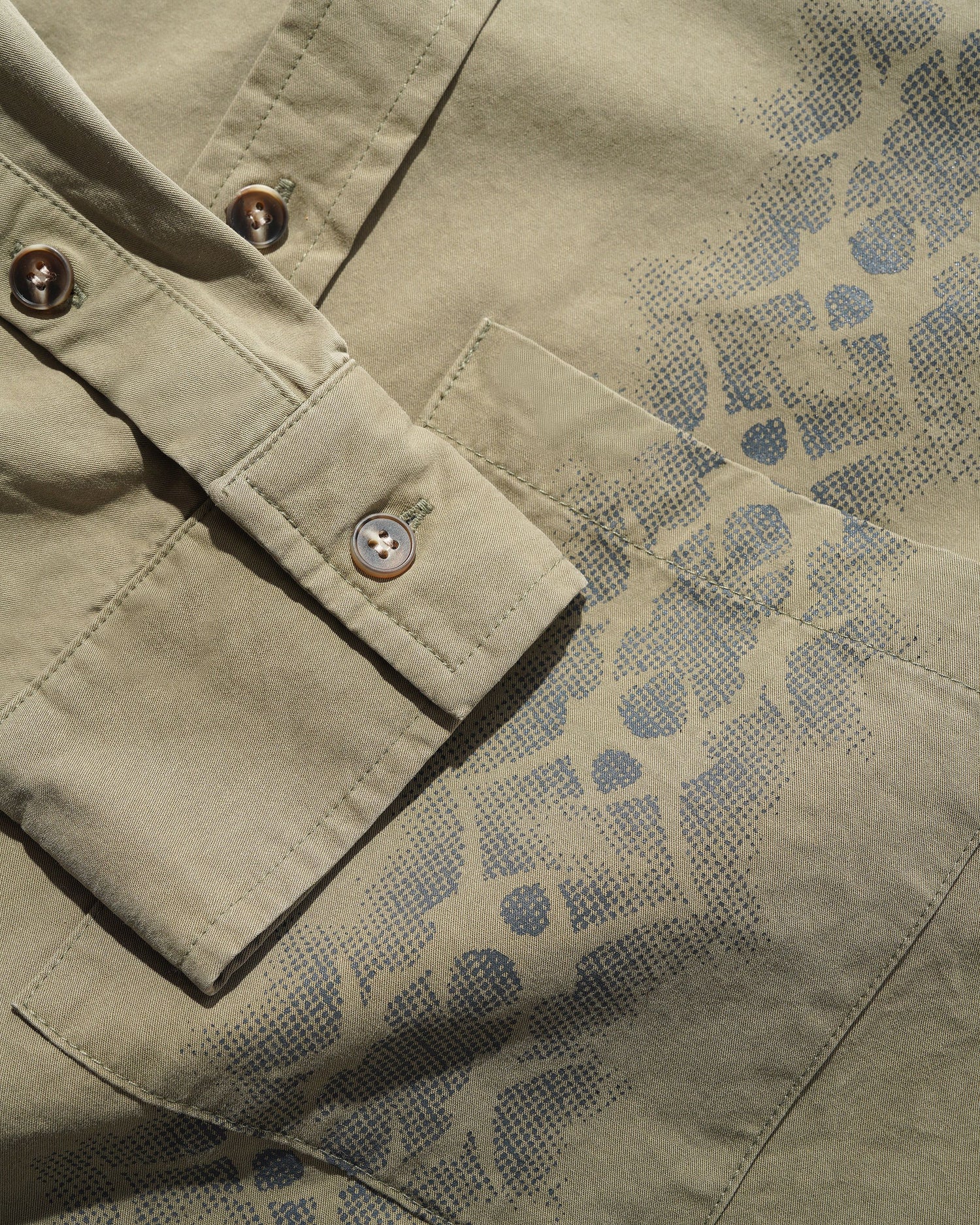 Fade Button Up Shirt, Washed Fatigue