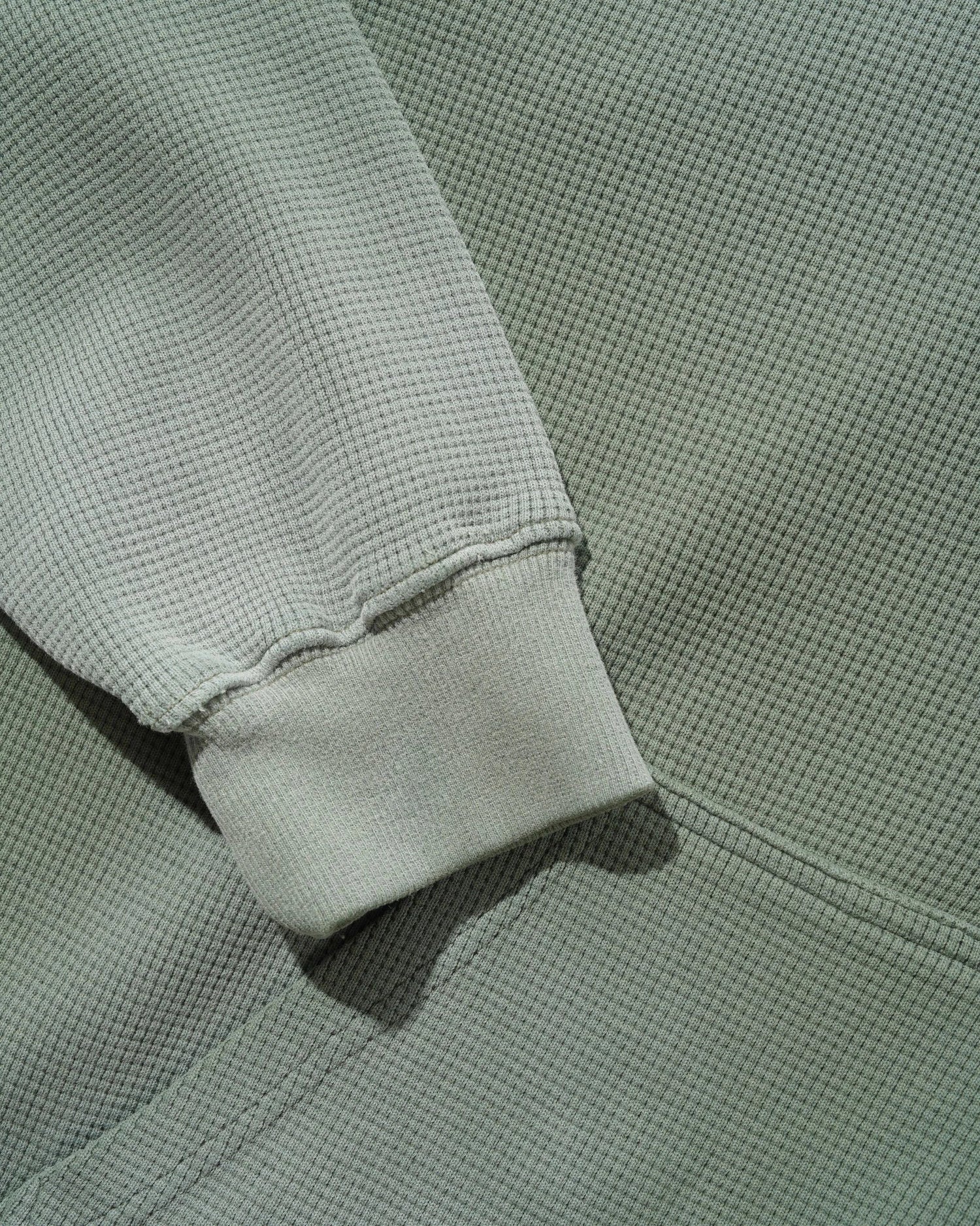 Faded Waffle Zip-Thru Hood, Washed Sage