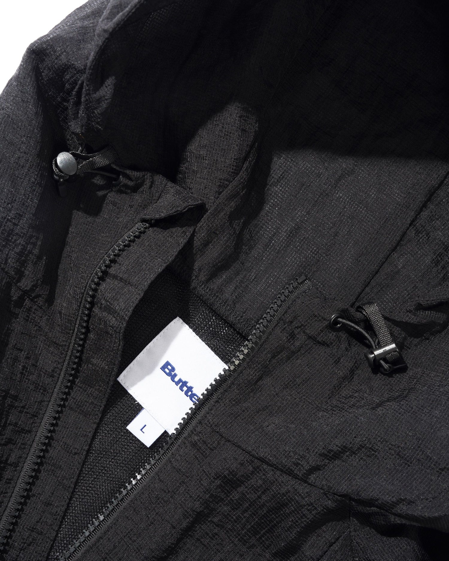 Fine Mesh Anorak, Black