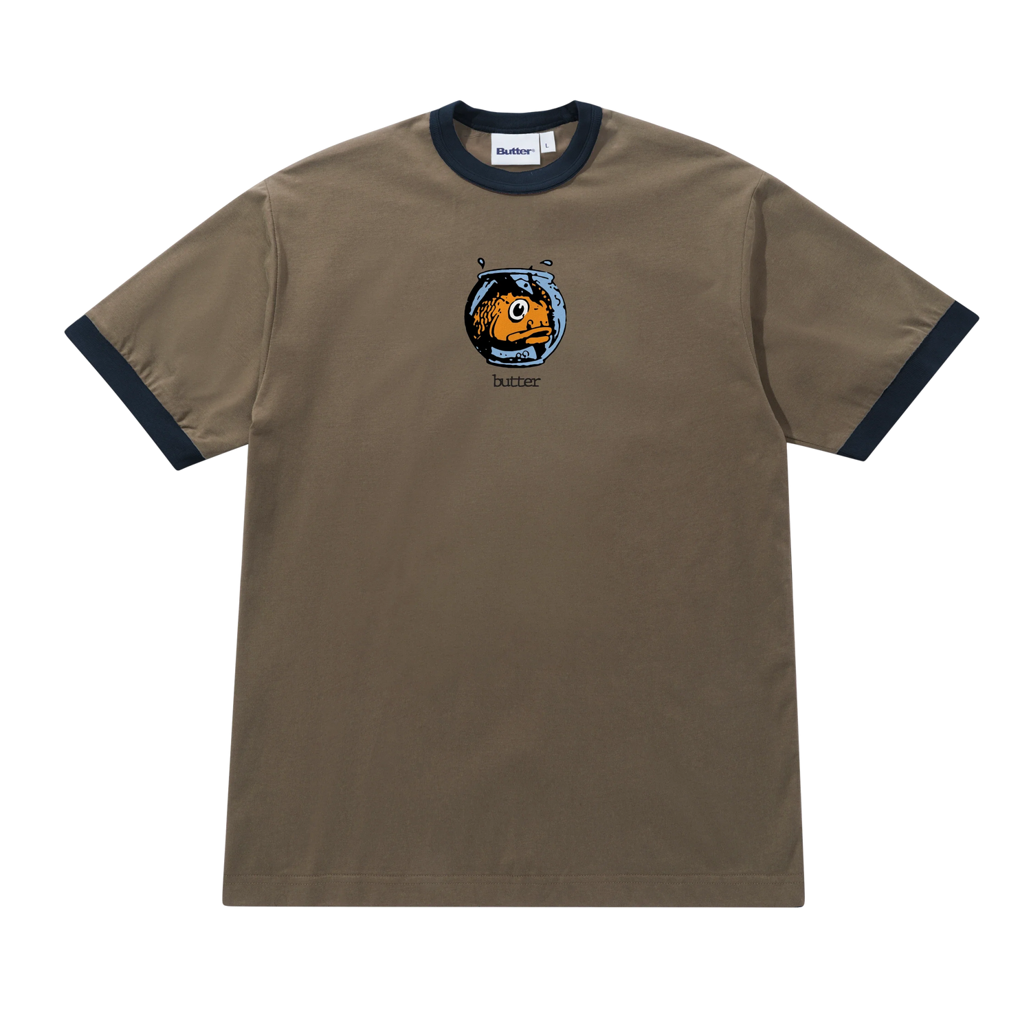 Fish Bowl Ringer Tee, Clay