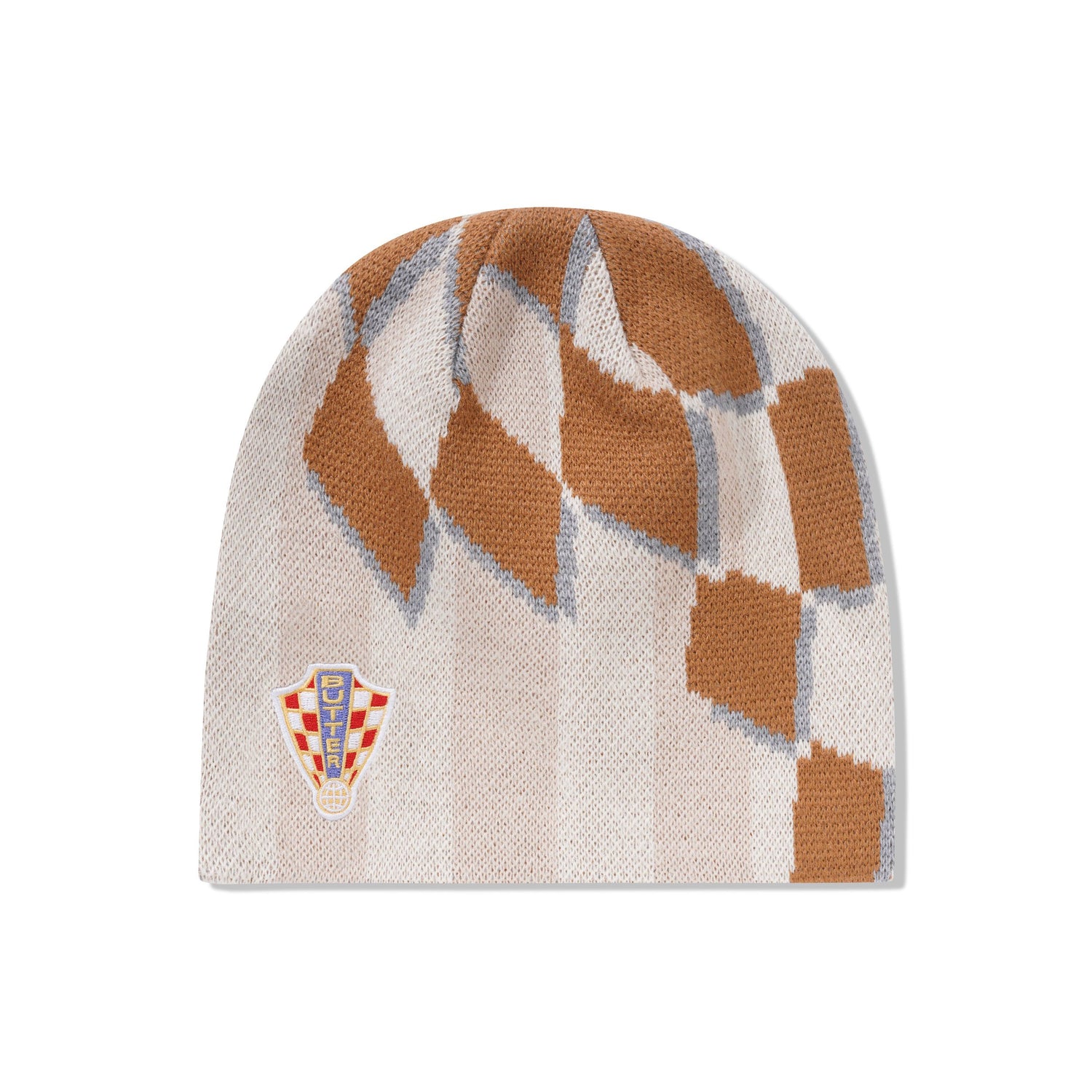 Flag Skully Beanie, Cream