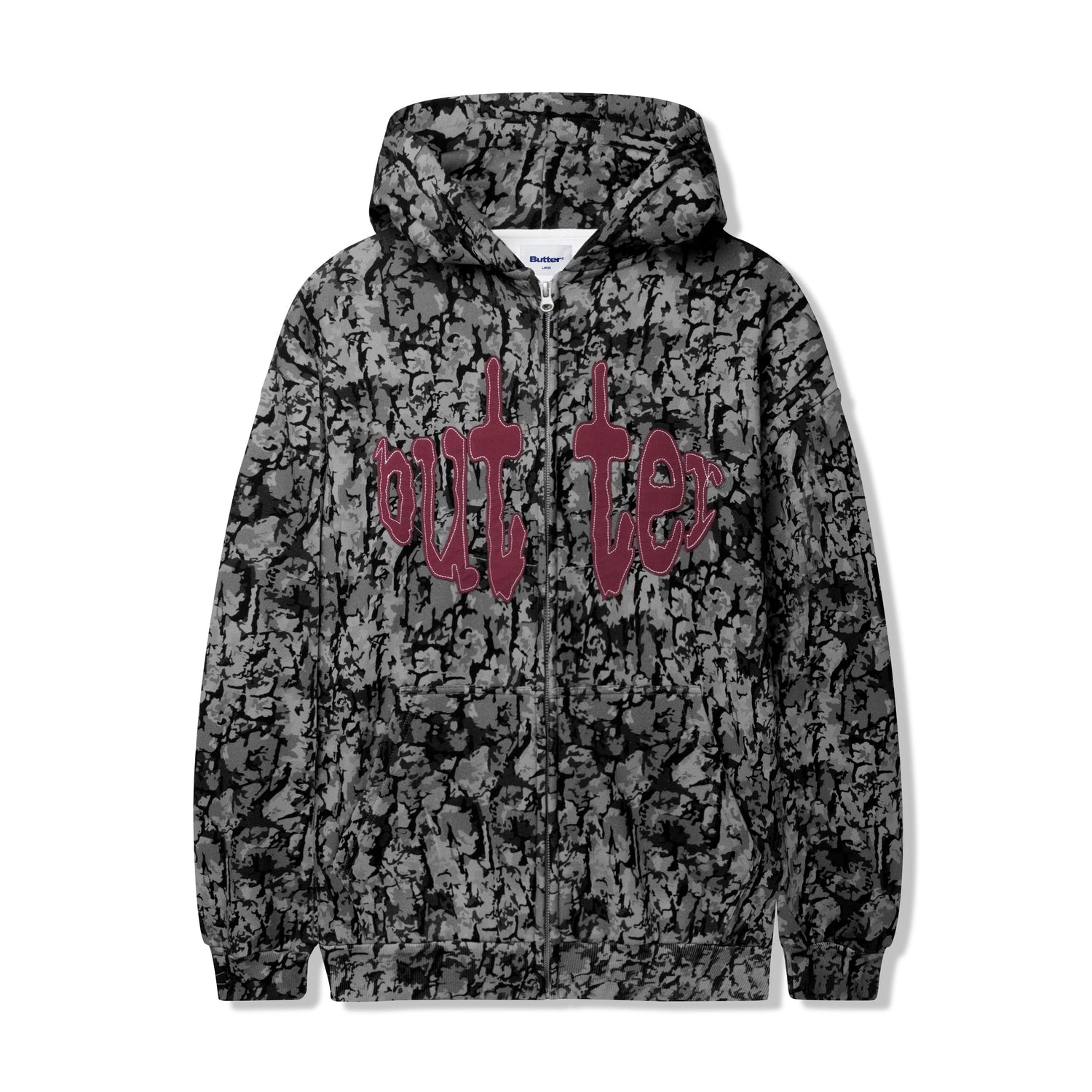 Frenzy Zip-Thru Hood, Grey Camo